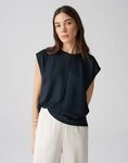 OPUS Kurzarmshirt SLUMMI Regular mit feiner Rippstruktur