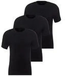 BOSS T-Shirt TShirt RN 3P Natura (3-tlg) einfarbiges T-Shirt mit Markenlabel schwarz