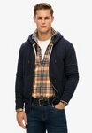 Superdry Kapuzensweatjacke ESSENTIAL LOGO ZIP HOODIE HB Baumwollmischung, slim fit