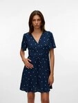Vero Moda Minikleid VMALBA SS SHORT DRESS WVN NOOS Viskose, slim fit