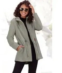 vivance active Softshelljacke mit Kordelzug an der Taille gr&uuml;n 46
