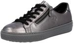 Sneaker RIEKER, Damen, Gr. 36, silber (silberfarben), Leder, metallic, Schuhe