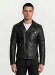Lederjacke TRUEPRODIGY "John Reverskragen mit schr&auml;gem Rei&szlig;verschluss und