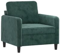 vidaXL Sessel, Loungesessel Dunkelgr&uuml;n 60 cm Samt