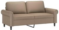 vidaXL Sofa, 2-Sitzer-Sofa Cappuccino-Braun 140 cm Kunstleder