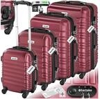 tectake Trolley Hartschalenkoffer-Set aus robustem ABS-Kunststoff, 360&deg;...