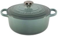 LE CREUSET Auflaufform Signature Br&auml;ter rund 20 cm Sea Salt, Gusseisen