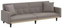 vidaXL Schlafsofa, Sofa mit Kissen Taupe Stoff
