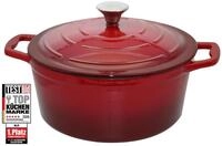 Elo Kochtopf Kirschrot Gusseisen Topf 26 cm, Gusseisen, Edelstahl (2-tlg., Topf inkl.