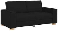 vidaXL Sofa 2-Sitzer Sofa Schwarz 180x78x84 cm Stoff, 1 Teile