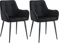 CLP Esszimmerstuhl Ferndale (2er Set, 2 St), Ziern&auml;hte, Samtbezug, gepolstert