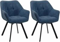 CLP Esszimmerstuhl Jordi (2er Set, 2 St), mit Cord-Bezug und Metallgestell