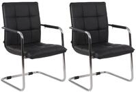 CLP Besucherstuhl Freischwinger Gandia Kunstleder (2er Set, 2 St), mit...