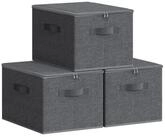 SONGMICS Aufbewahrungsbox Aufbewahrungsboxen, mit Deckel, faltbare Stoffbox mit