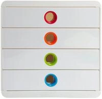 EXACOMPTA Schubladenbox Schubladenbox POP-BOX + 4 geschlossenen Laden,