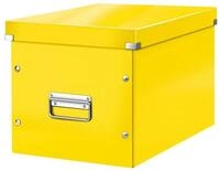 LEITZ Aufbewahrungsbox Archivbox Click & Store Wow Cube L Hartpappe gelb