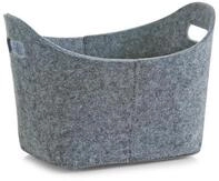 Zeller Present Aufbewahrungskorb Korb, oval, Filz, grau, 31,5 x 19 x 21 cm