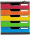 EXACOMPTA Schubladenbox Schubladenbox MODULO A4 5 abschlie&szlig;bare Schub Harlekin