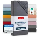 Blumtal Spannbettlaken Blumtal Basics 100% Baumwolle - Jersey, Baumwolle,...
