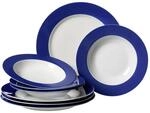 Geschirr-Set RITZENHOFF & BREKER "Tafelservice Doppio 8er Set", blau (indigo blau),