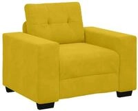 vidaXL Sofa Sessel Gelb 100x78x80 cm Samt, 1 Teile