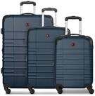 Wenger Trolleyset Amplar Evo, 4 Rollen, (3-teilig, 3 tlg), ABS blau