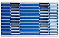 EXACOMPTA Schubladenbox Schubladenbox MODULO A3, 10 geschlossene Laden - Blau -