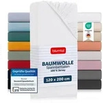 Blumtal Spannbettlaken Blumtal Basics 100% Baumwolle - Jersey, Baumwolle, Gummizug: