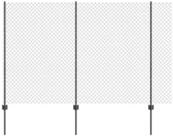 vidaXL Zaun, Zaun mit Pfosten Grau 1,6 x 10 m Stahl und PVC