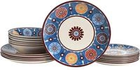 CreaTable Teller-Set Sumaya, Teller Set 18-tlg (18-tlg), 6 Personen, Steingut,