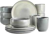 M&Auml;SER Fr&uuml;hst&uuml;cks-Geschirrset LIVIO, Fr&uuml;hst&uuml;cks Set, Steinzeug (12-tlg), 4