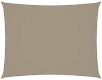 vidaXL Sonnensegel Sonnensegel Oxford-Gewebe Rechteckig 4x5 m Taupe, (1-tlg)