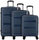 D&N Trolleyset Travel Line 4300, 4 Rollen, (3-teilig, 3 tlg), Polypropylen
