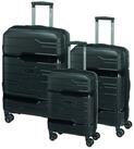 CHECK.IN&reg; Kofferset Check.IN 3-tlg. Kofferset MEMPHIS mit 4 Rollen - schwarz