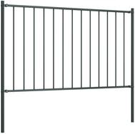 vidaXL Gartenzaun, Zaunfeld mit Pfosten Pulverbeschichteter Stahl 1,7 x 1,25 m