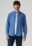 Levi's&reg; Langarmhemd AUTHENTIC BUTTON DOWN mit Ton-in-Ton Logostickerei auf der Brust