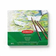 Derwent Marker Academy Aquarellstifte 24er-Set in Dose Hochwertige Farbstifte