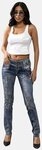 Cipo & Baxx Slim-fit-Jeans Jeans mit Dreifachbund, WD245