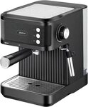 Jocca Espressomaschine Espressomaschine Schwarz 850W, 20 Bar, 1,8L Tank,