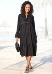 LASCANA Midikleid mit H&auml;keleins&auml;tzen