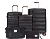 Travelhouse Trolleyset Ascona, 4 Rollen, (Spar-Set, 5 tlg., Hartschalen...