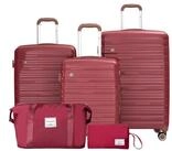 Travelhouse Trolleyset Ascona, 4 Rollen, (Spar-Set, 5 tlg., Hartschalen...