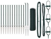 vidaXL Gartenzaun Sechseckzaun mit Pfosten 25 x 0,8 m PVC-beschichteter Stahl,...