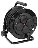 Linder Exclusiv GmbH Verl&auml;ngerungskabel Wickelgriff Schwarz Kabel Kabeltrommel