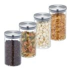 relaxdays Vorratsglas Vorratsgl&auml;ser 4er Set je 1000 ml, Glas