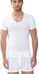 V-Shirt MEY "Casual Cotton (K)", Herren, Gr. S, wei&szlig;, Feinripp, Obermaterial: 100%