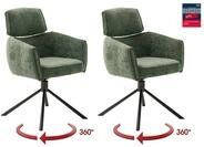 MCA furniture Armlehnstuhl (2-er Set) in Olive, Polyester - 60x92x64cm (BxHxT)...