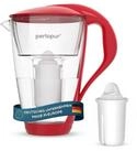 PerloPur Wasserfilter Glas Rot Inkl. 1 Universal Filterkartusche, Zubeh&ouml;r f&uuml;r Brita