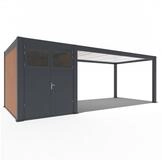 Weide Einzelcarport Carport mit Schuppen aus Aluminium 3 x 7,2 M Garage...