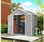 Outsunny Ger&auml;tehaus 2,4m&sup2;, wasserdicht, mit Satteldach, mit Abschlie&szlig;bar T&uuml;r,